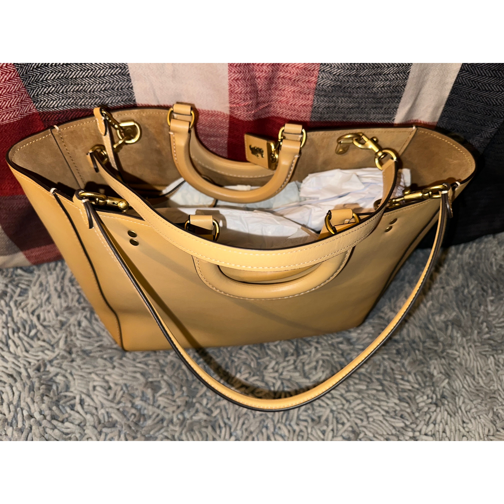Coach Tan Leather Tote Bag - Picture 9 of 9